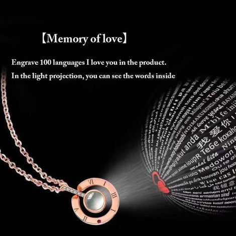 I LOVE YOU IN 100 LANGUAGES PENDANT NECKLACE - Jewel Jaguar